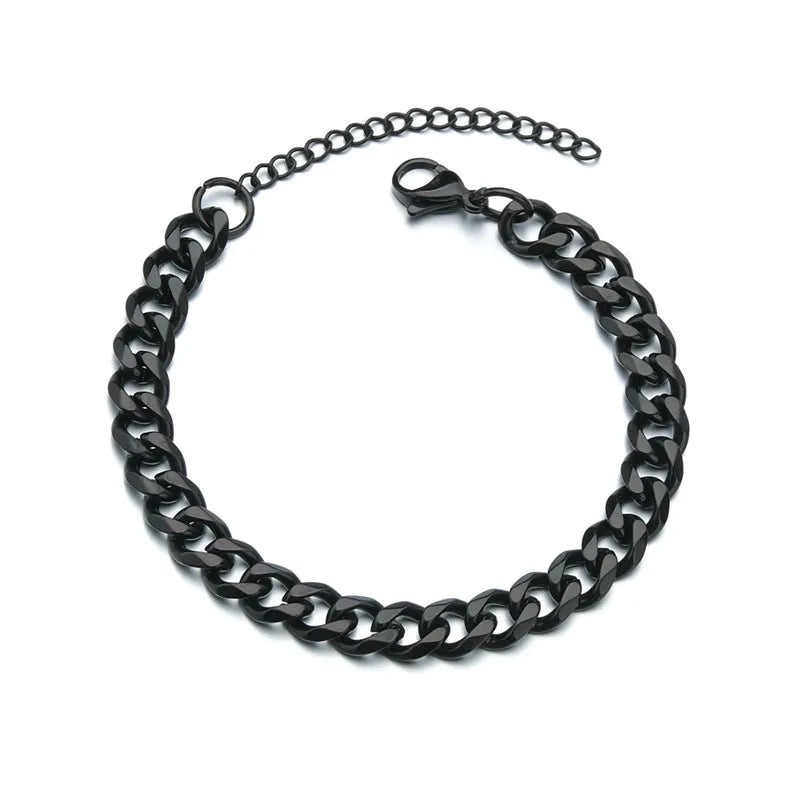 LETAPI Stainless Steel Cuban Chain Bracelet – Bold Unisex Hip-Hop Style for Men & Women