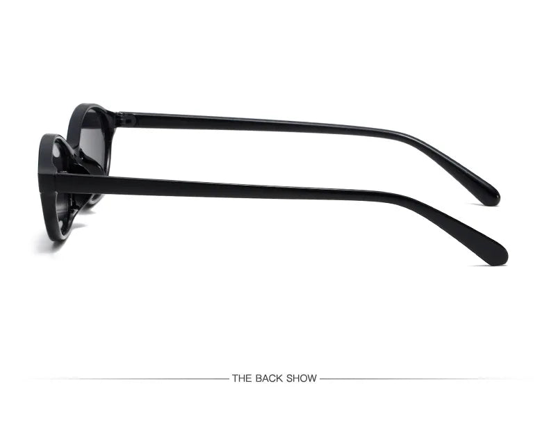 Retro Oval Sunglasses – Trendy Small Frame Cat Eye Design with Sun Protection