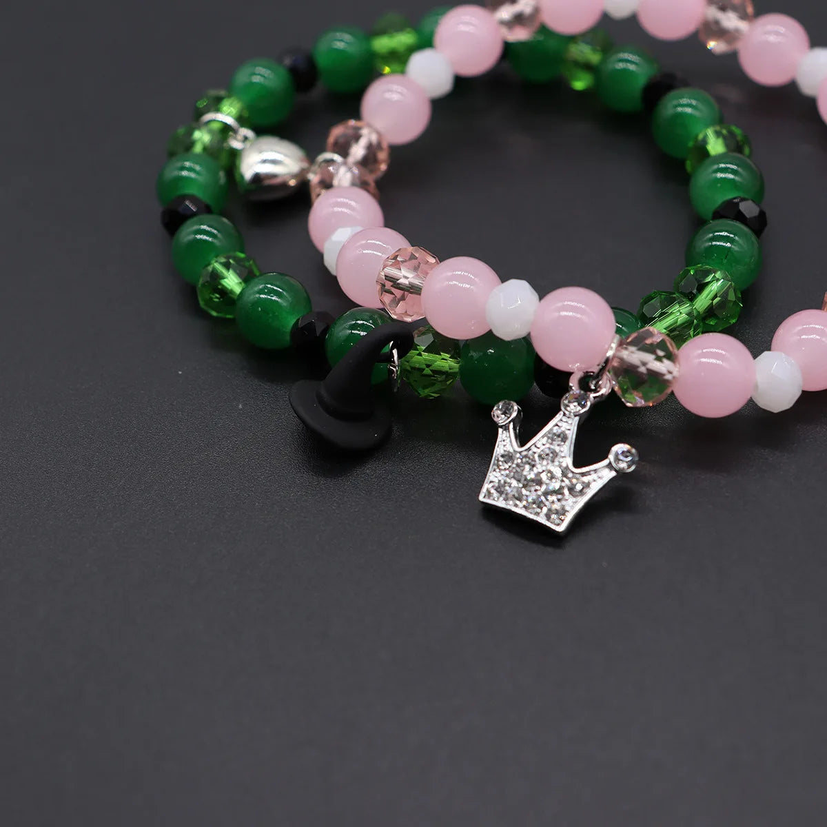 Magic Stick & Crown Couple Bracelets – Cute Matching Beaded Set Inspired by Wicked Witch