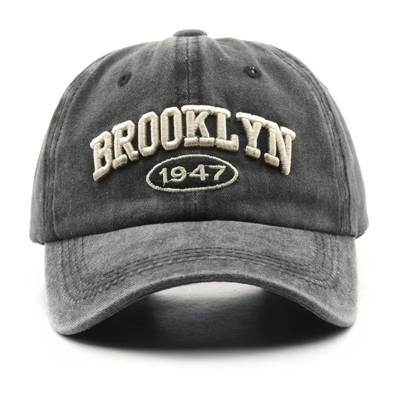 Brooklyn Alphabet Baseball Cap – Casual Cotton Snapback for Men & Women, Hip-Hop Summer Style