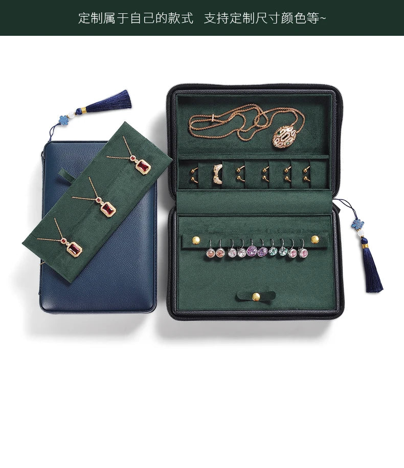 Portable Jewelry Storage Box – Compact Case for Rings, Earrings, Bracelets & Necklaces