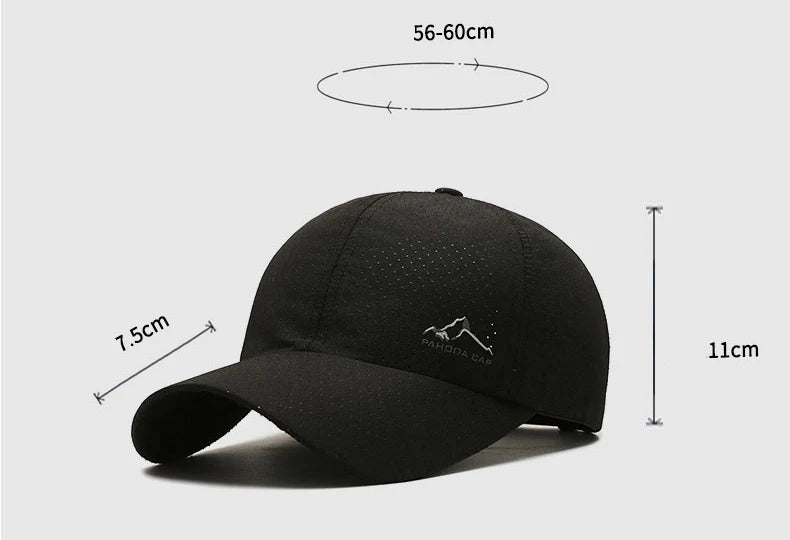 Cross Water-Drop Embroidery Baseball Cap – Simple Unisex Adjustable Outdoor Hat