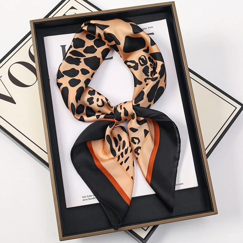 Luxury Silk Feel Scarf – Square Satin Wrap in 60 Colors for Hair, Neck & Hijab