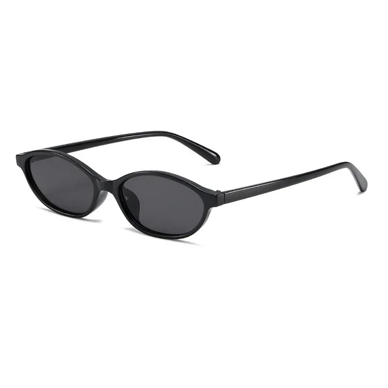 Retro Oval Sunglasses – Trendy Small Frame Cat Eye Design with Sun Protection