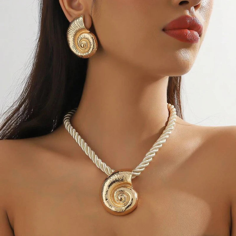 3-Piece Starfish Jewelry Set – Ocean Style Necklace & Statement Earrings for Parties