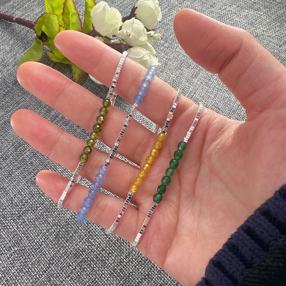 VENTFILLE 925 Silver Butterfly Bracelet – Cute Beaded String Design for Girls