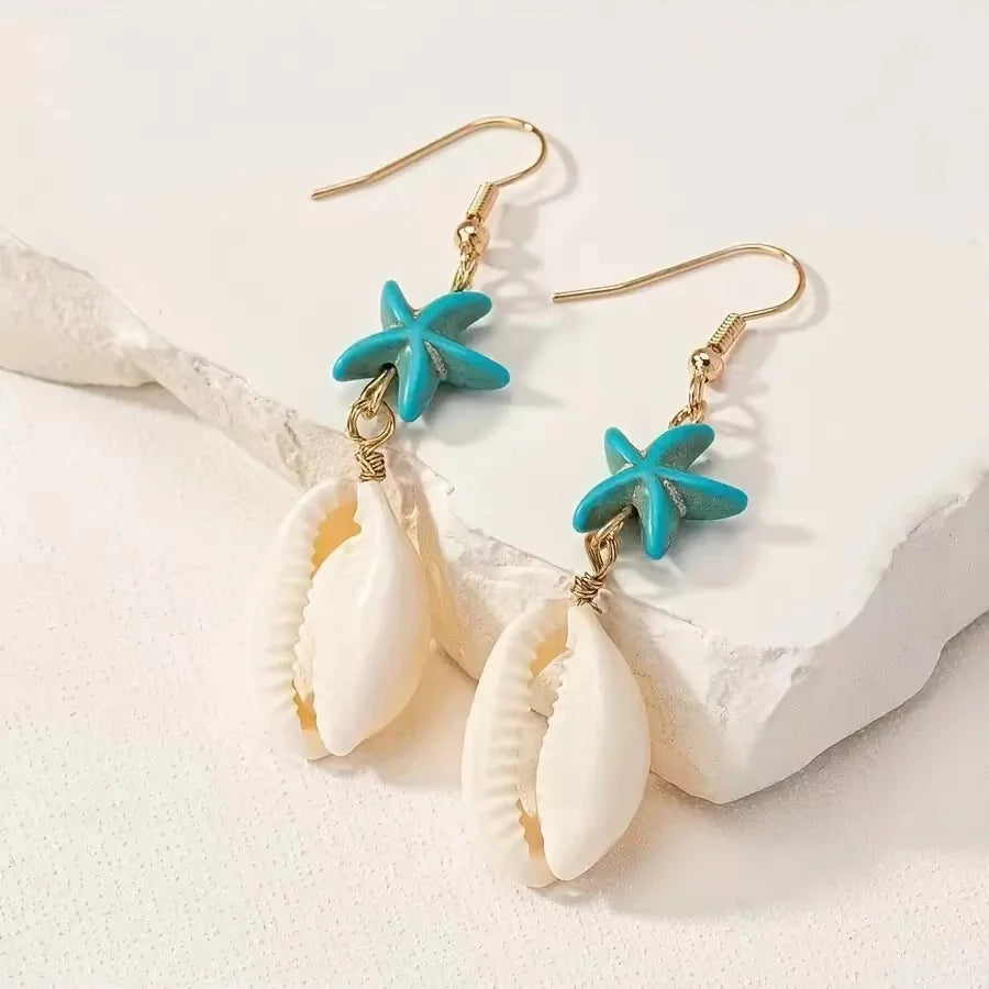 Irregular Cream Flower Earrings – High-Quality Gold Plated Statement Design for Women