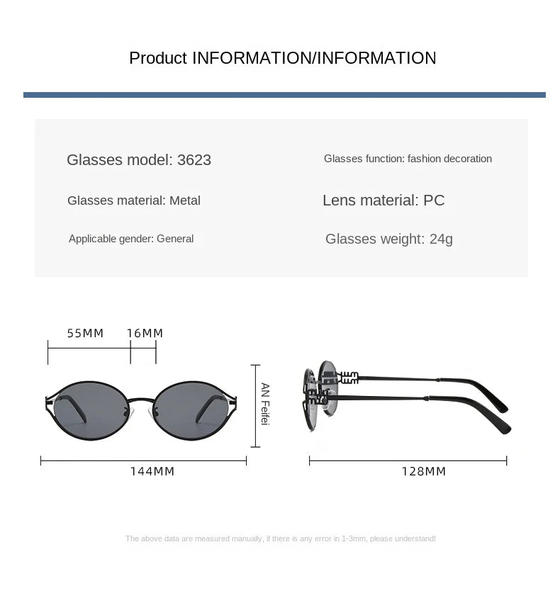 Metallic Cat Eye Sunglasses – Retro Small Frame Unisex UV Protection