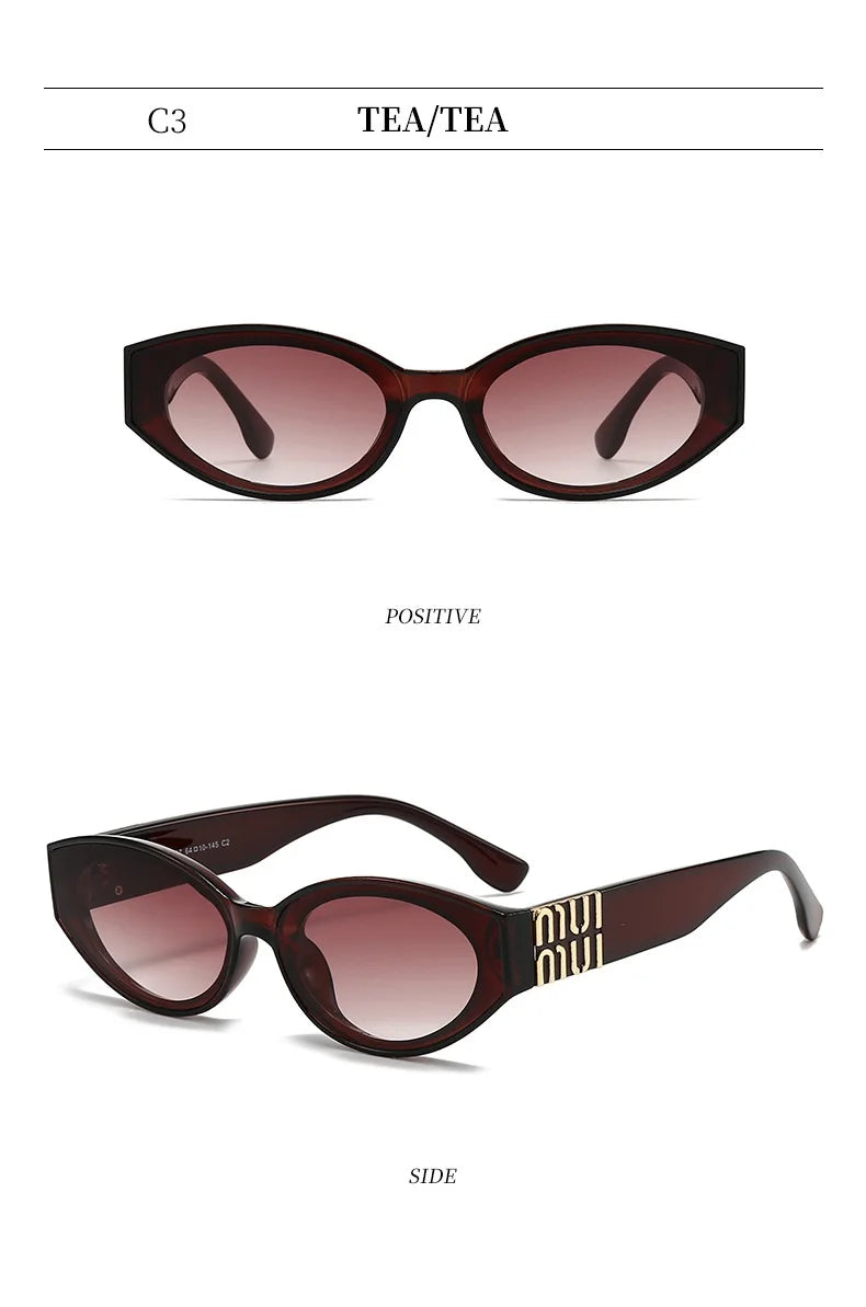 Luxury Oval Sunglasses – Minimalist Unisex UV400 Designer Shades