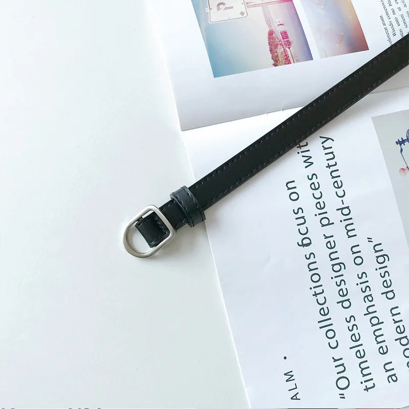 Casual Perforated PU Leather Belt – Simple Unisex Style for Jeans