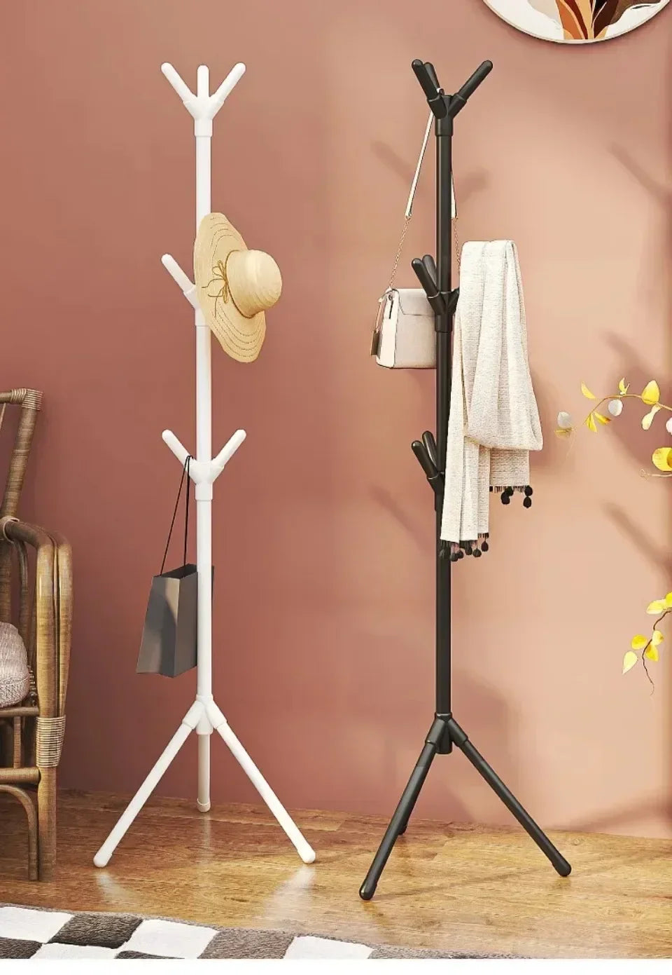 Tree Branch Coat Rack – Floor-Standing Clothes & Hat Holder for Bedroom or Entryway