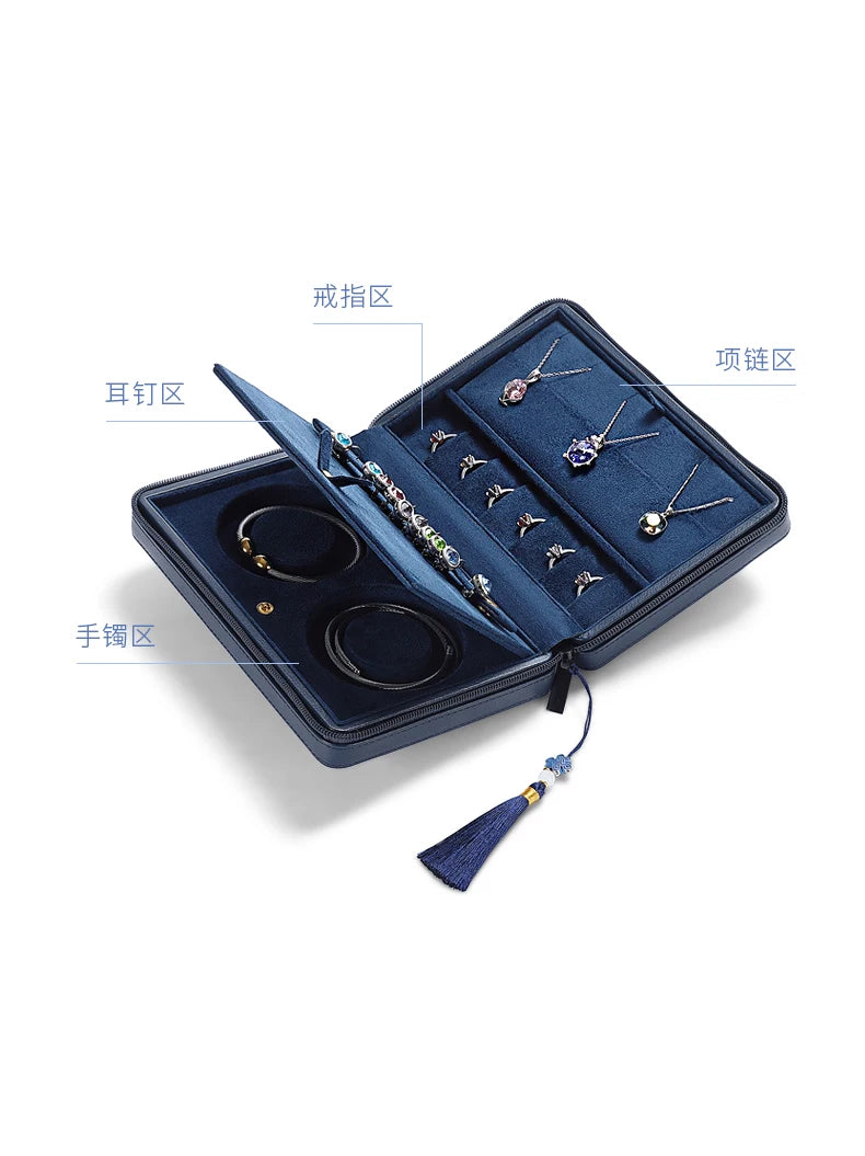 Portable Jewelry Storage Box – Compact Case for Rings, Earrings, Bracelets & Necklaces