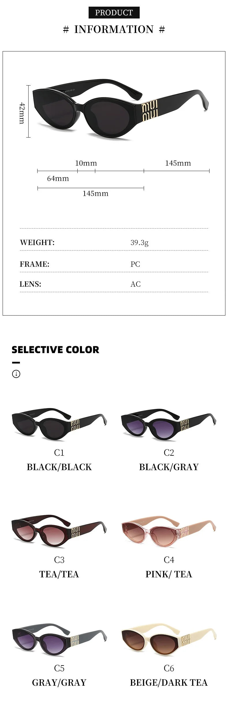 Luxury Oval Sunglasses – Minimalist Unisex UV400 Designer Shades