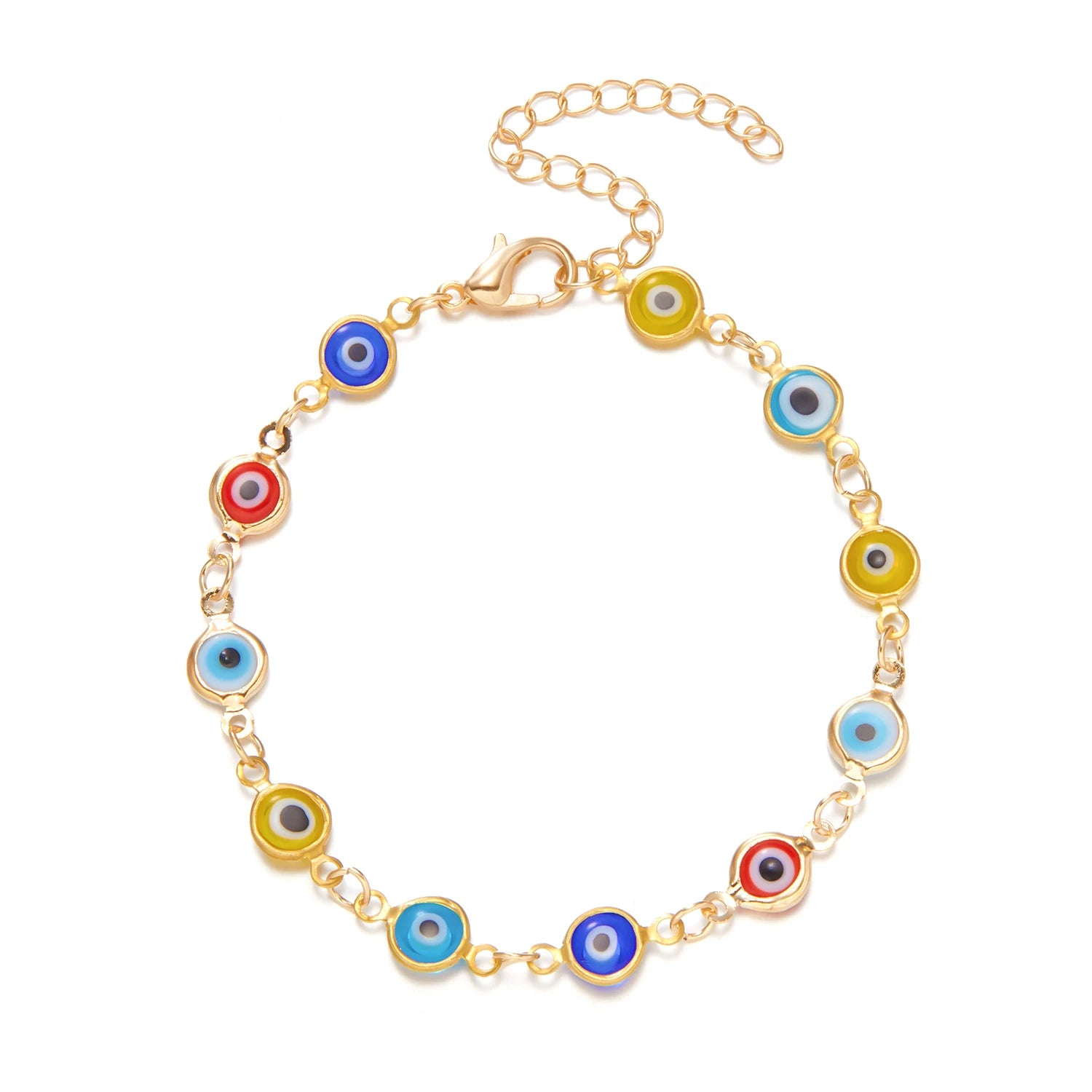 Turkish Evil Eye Bracelet – Adjustable Colorful Beaded Luck Charm for Women & Men