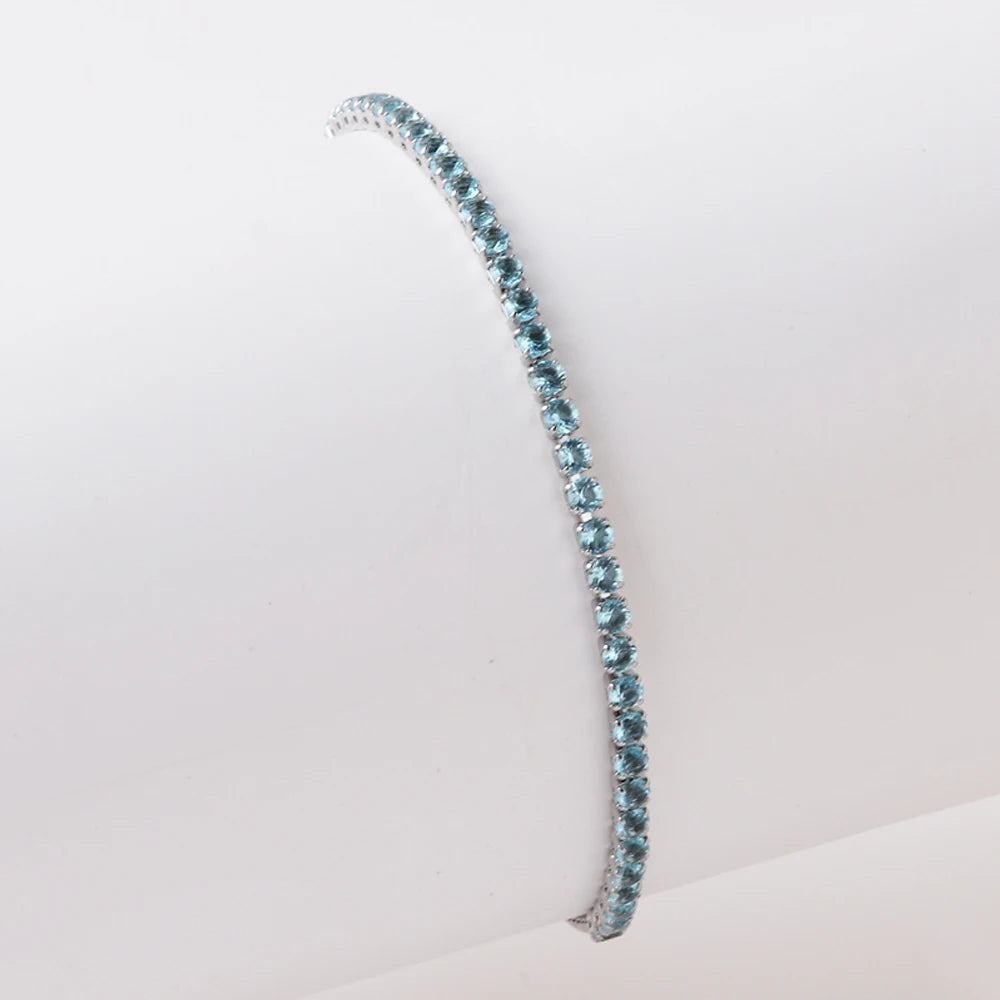 2 mm Adjustable Rainbow Tennis Bracelet – Colorful Zircon Charm for Women