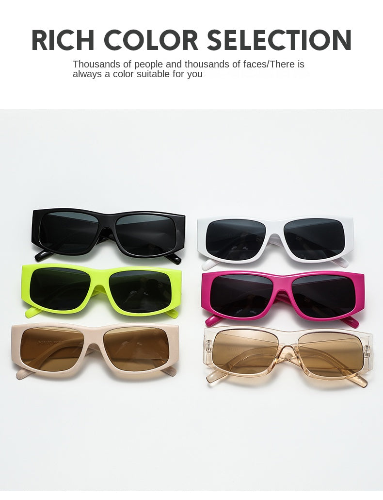 Retro Square Sunglasses – Trendy Small Frame Unisex Design for Travel & Outdoors