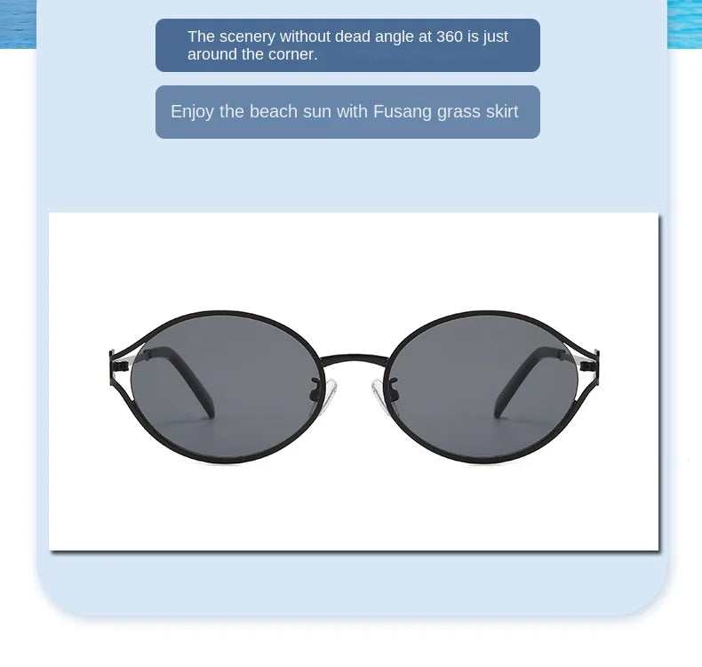 Metallic Cat Eye Sunglasses – Retro Small Frame Unisex UV Protection