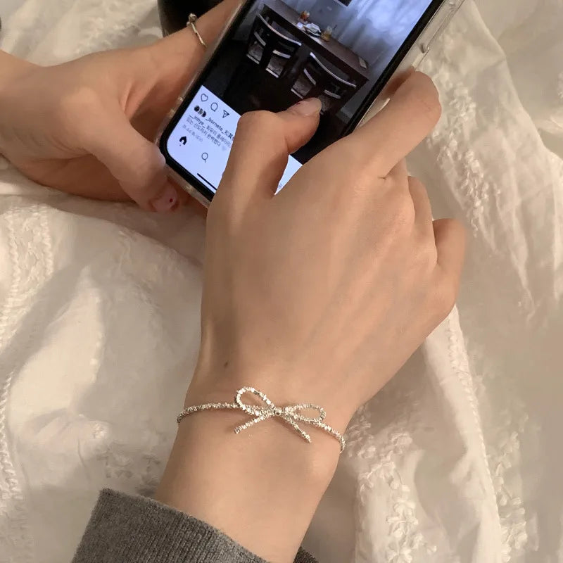 VENTFILLE 925 Silver Butterfly Bracelet – Cute Beaded String Design for Girls