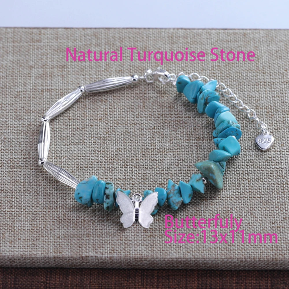 VENTFILLE 925 Silver Butterfly Bracelet – Cute Beaded String Design for Girls