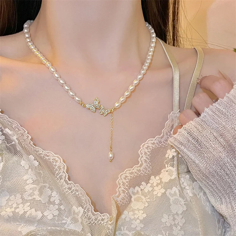 Baroque Pearl Choker – Luxury Triple-Layer Beaded Necklace for Weddings & Parties