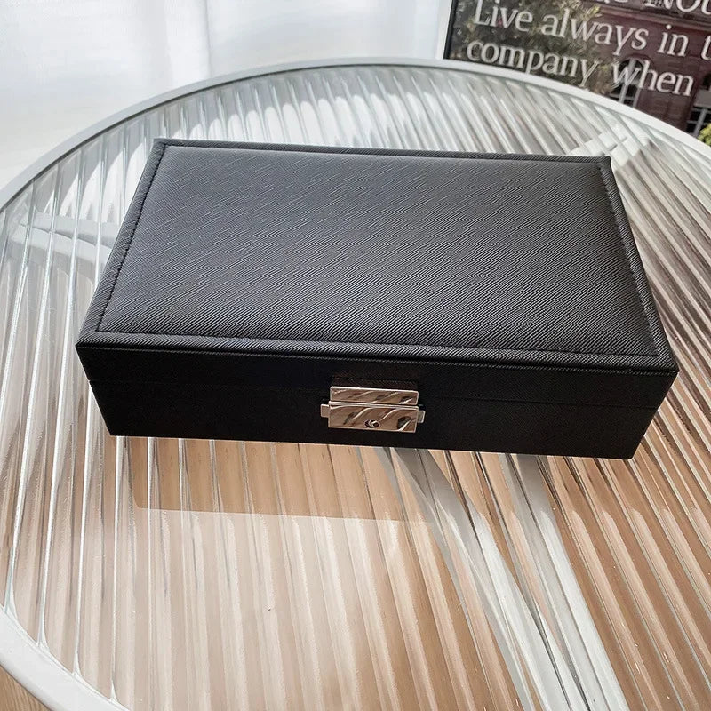 Large Dustproof Jewelry Box with Lock – Big Capacity Storage for Earrings, Necklaces & Rings