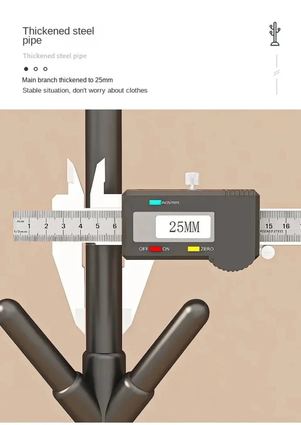 Tree Branch Coat Rack – Floor-Standing Clothes & Hat Holder for Bedroom or Entryway