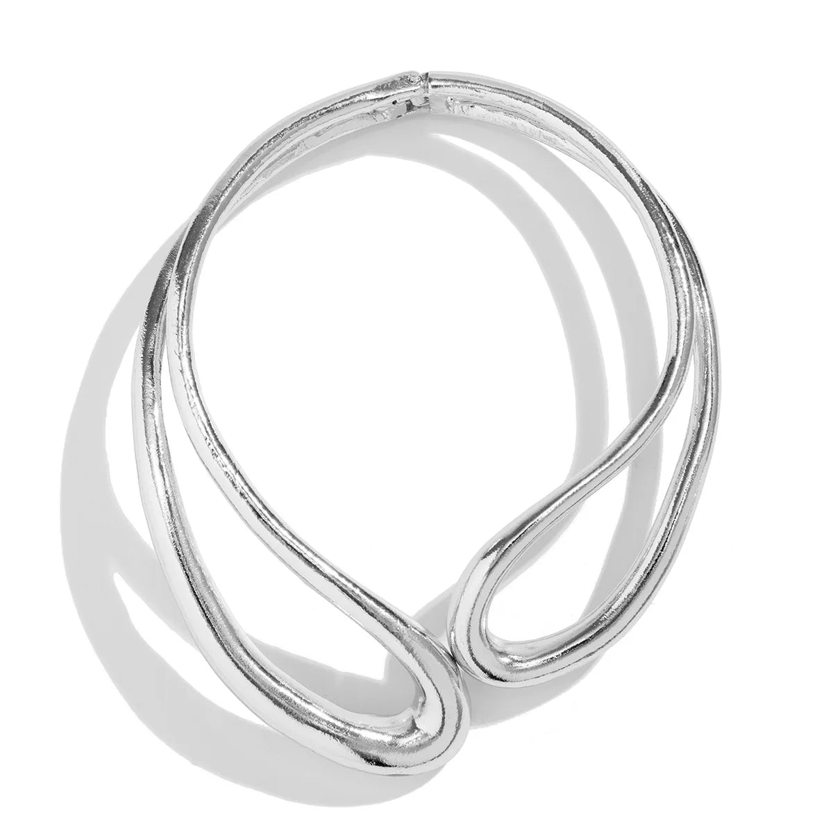 DIEZI Steampunk Irregular Clavicle Torques Necklace For Women Punk Gold Silver Color Statement Chokers Necklace Gift Jewelry