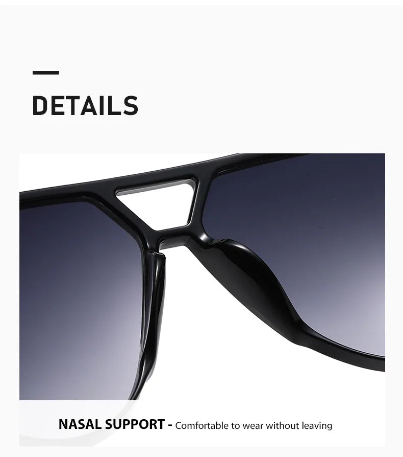 Retro Pilot Sunglasses – Double Beam “T” Design with Mirror Finish (2025 Style)