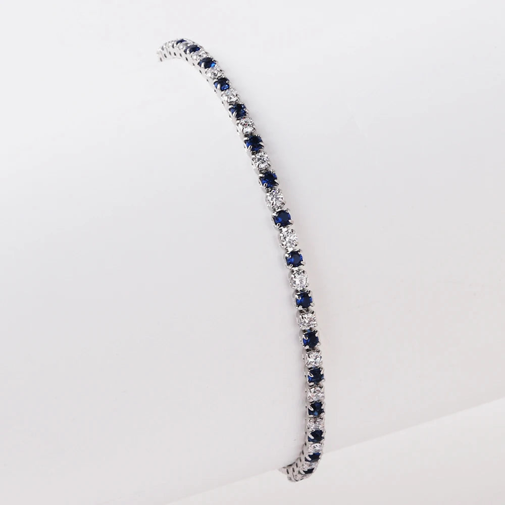 2 mm Adjustable Rainbow Tennis Bracelet – Colorful Zircon Charm for Women