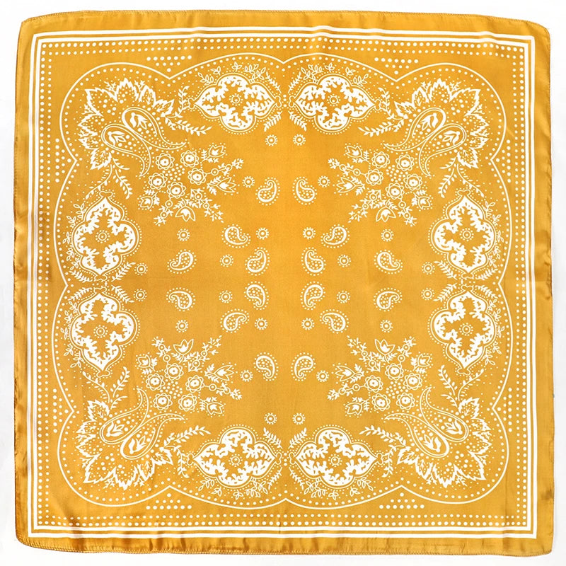 Floral Silk Hair Scarf – Elegant Spring Print Bandana for Hair, Neck & Head Styling