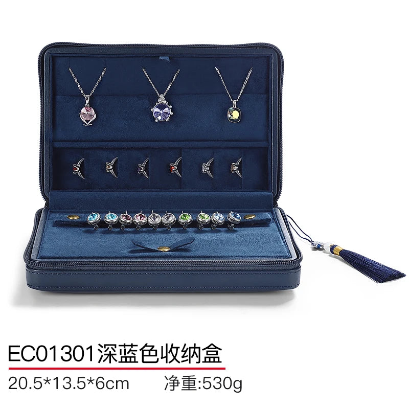 Portable Jewelry Storage Box – Compact Case for Rings, Earrings, Bracelets & Necklaces