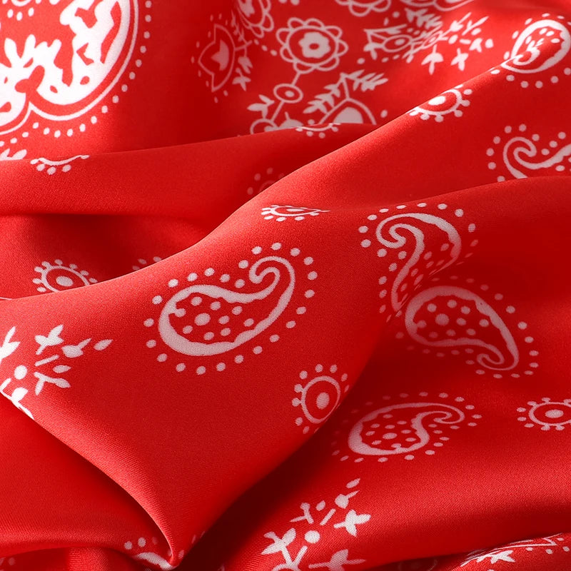 Floral Silk Hair Scarf – Elegant Spring Print Bandana for Hair, Neck & Head Styling