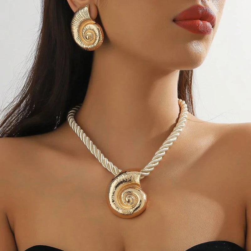 3-Piece Starfish Jewelry Set – Ocean Style Necklace & Statement Earrings for Parties