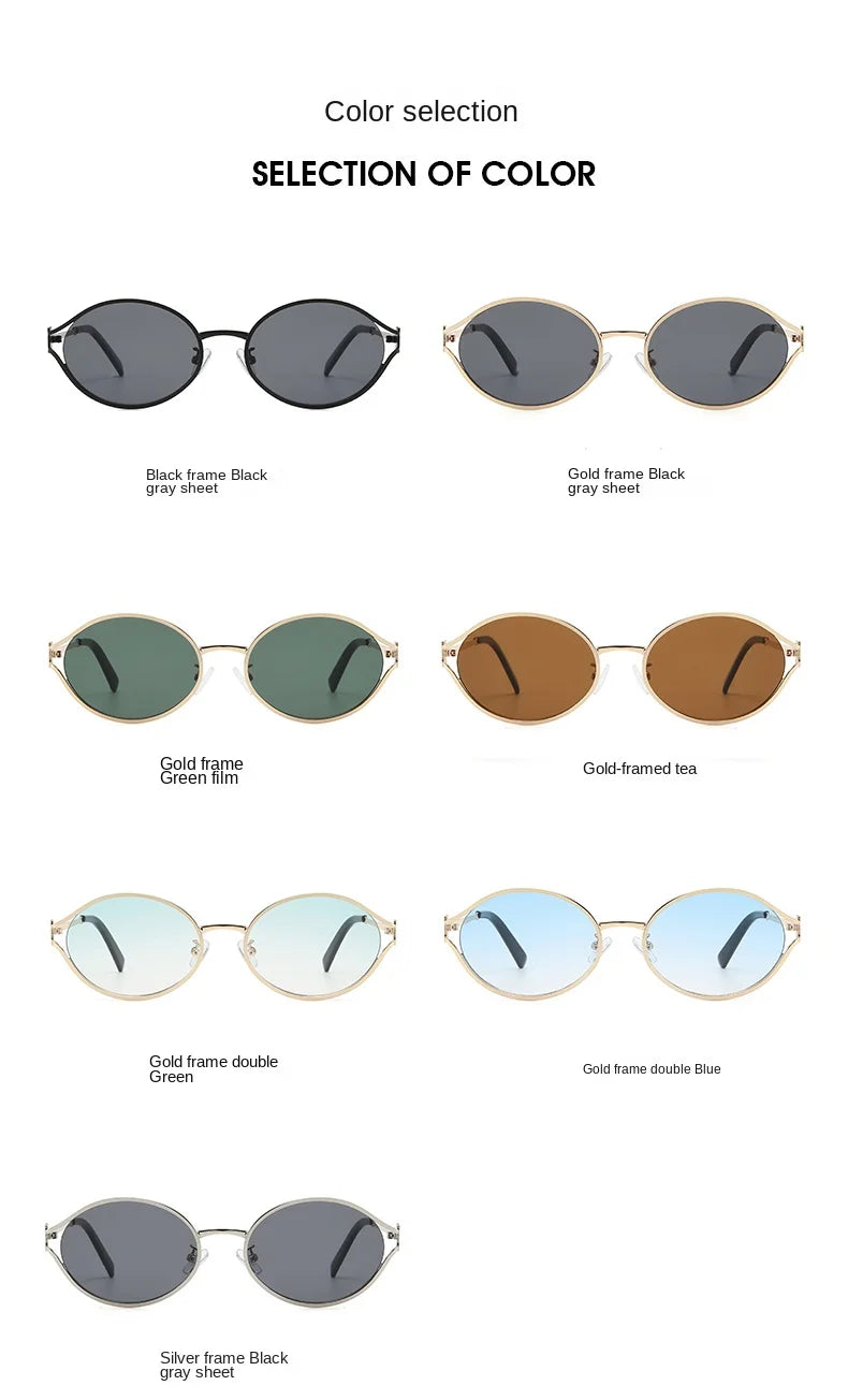 Metallic Cat Eye Sunglasses – Retro Small Frame Unisex UV Protection