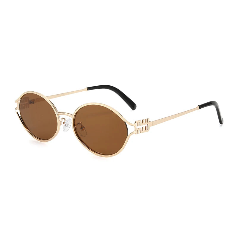 Metallic Cat Eye Sunglasses – Retro Small Frame Unisex UV Protection