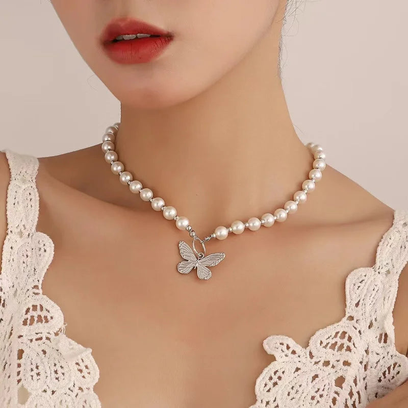 Baroque Pearl Choker – Luxury Triple-Layer Beaded Necklace for Weddings & Parties