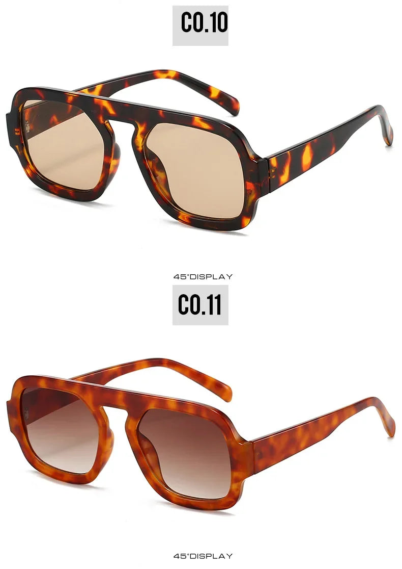 Retro Square Sunglasses – Gradient UV400 Unisex Punk Designer Shades