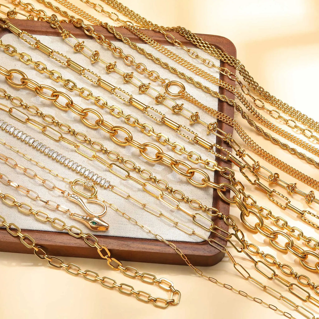 Chunky Gold Link Necklace – Thick Oval Stainless Steel Choker for a Minimalist Look