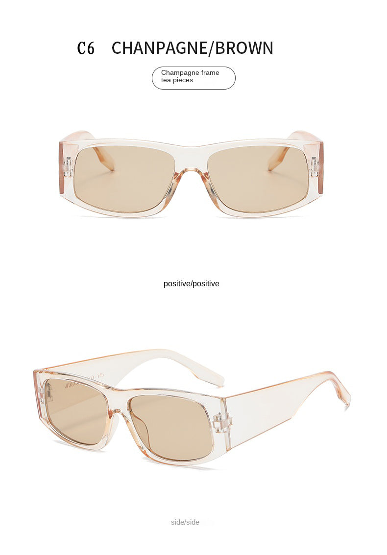 Retro Square Sunglasses – Trendy Small Frame Unisex Design for Travel & Outdoors