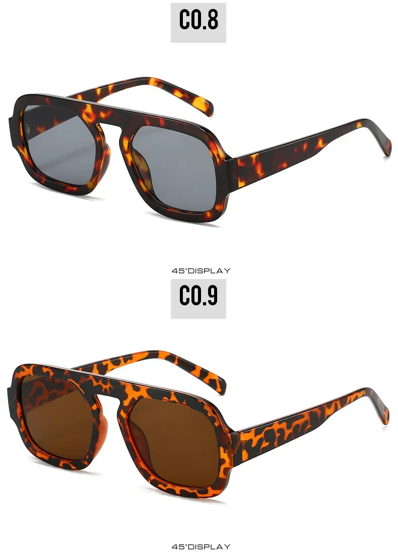 Retro Square Sunglasses – Gradient UV400 Unisex Punk Designer Shades