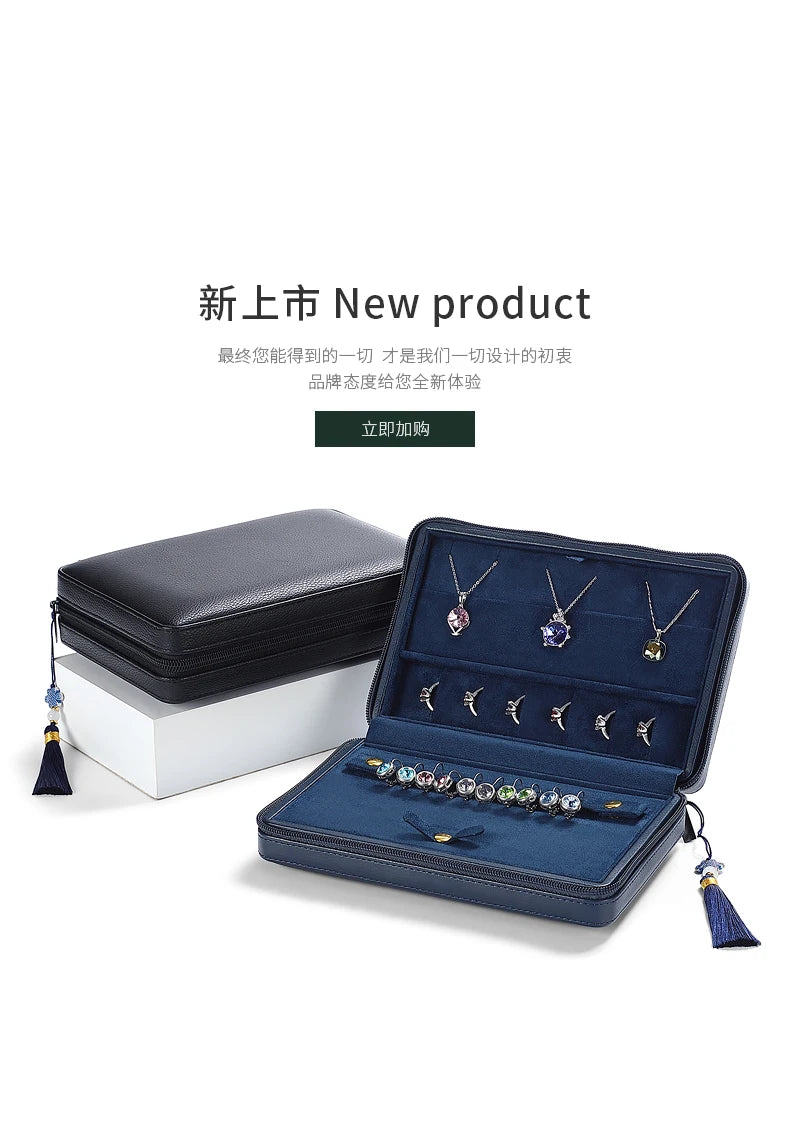 Portable Jewelry Storage Box – Compact Case for Rings, Earrings, Bracelets & Necklaces