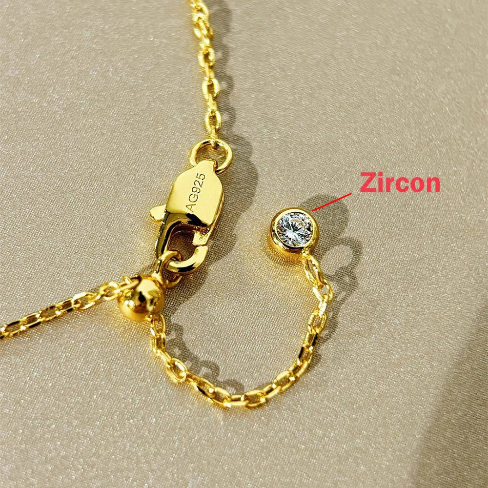 Solitaire Moissanite Bracelet – Pear, Marquise or Heart Cut in 18K-Plated S925 Silver with Certificate