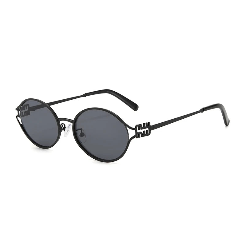 Metallic Cat Eye Sunglasses – Retro Small Frame Unisex UV Protection