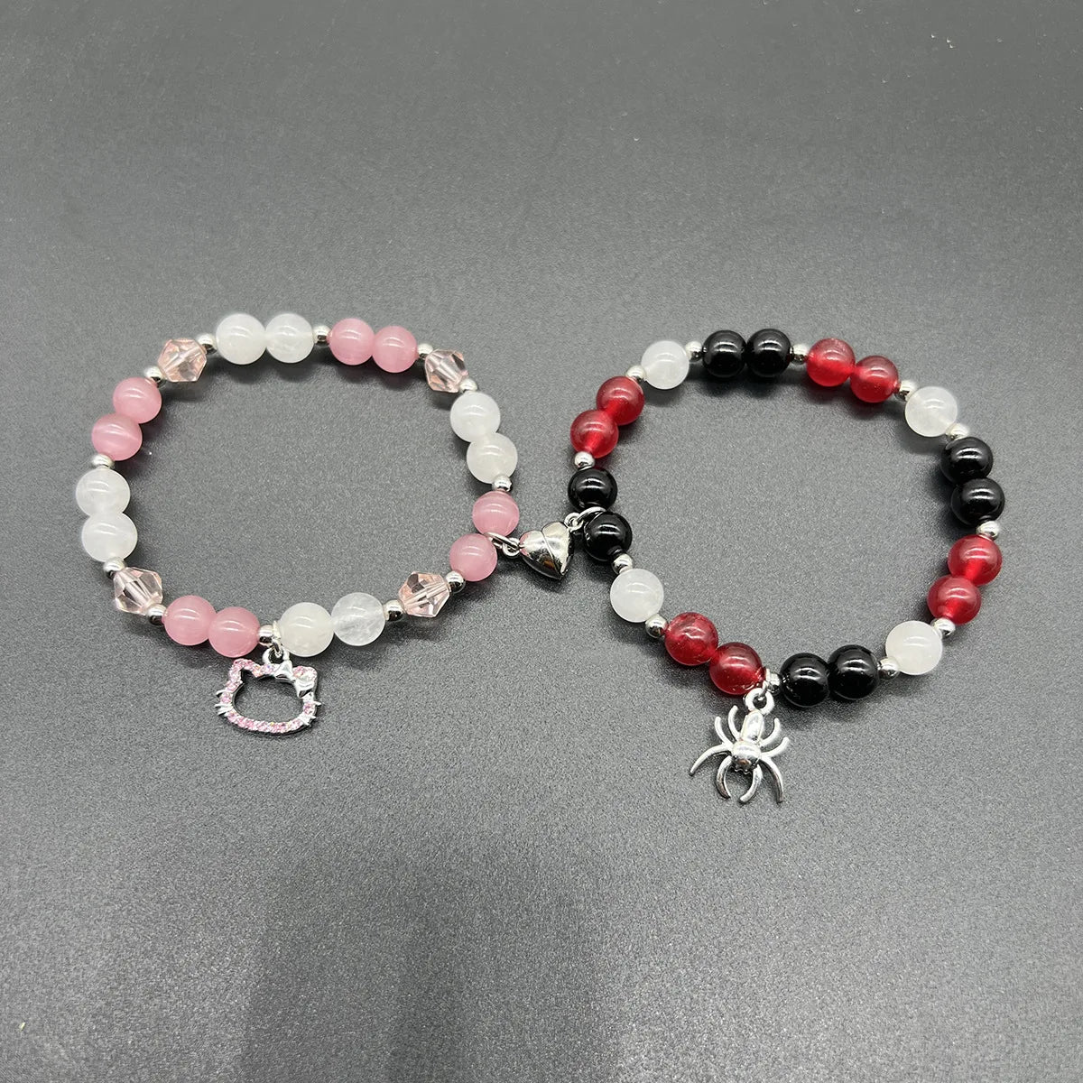 Magic Stick & Crown Couple Bracelets – Cute Matching Beaded Set Inspired by Wicked Witch