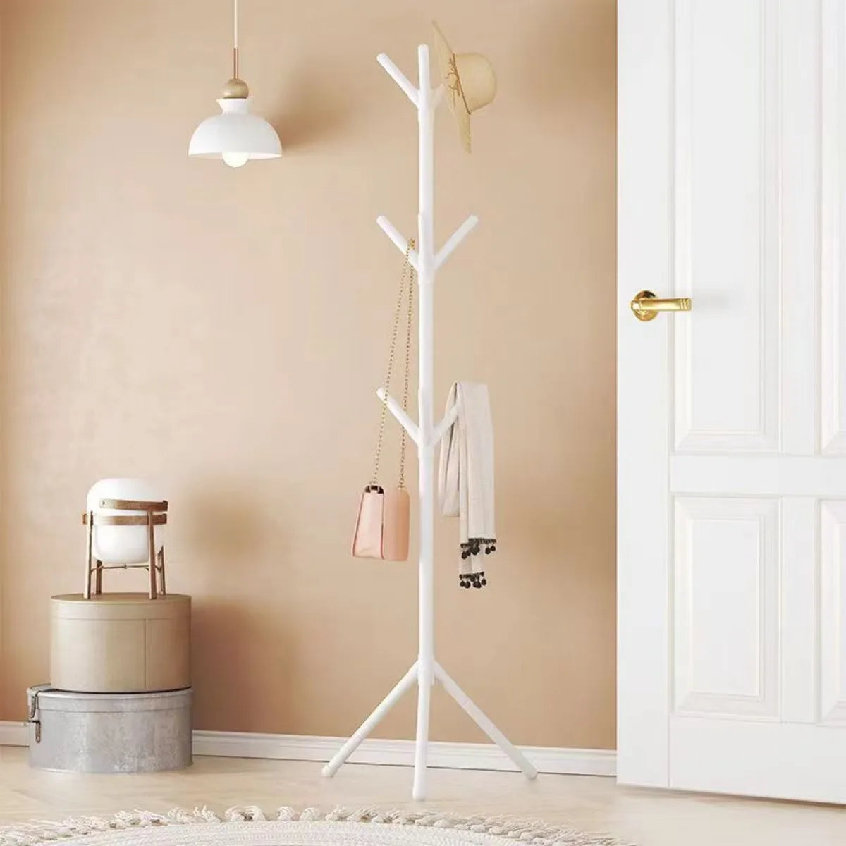 Tree Branch Coat Rack – Floor-Standing Clothes & Hat Holder for Bedroom or Entryway
