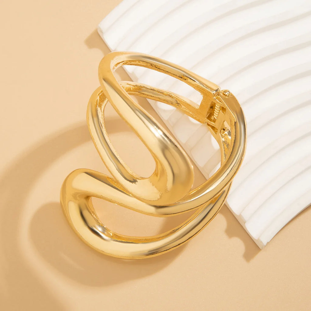 DIEZI Steampunk Irregular Clavicle Torques Necklace For Women Punk Gold Silver Color Statement Chokers Necklace Gift Jewelry