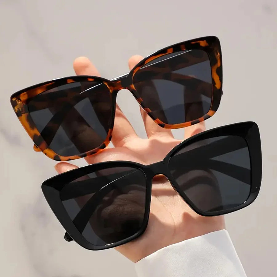 2PCS Cat Eye fashion Women Sunglasses Daily Holiday Beach Decorative Glasses
