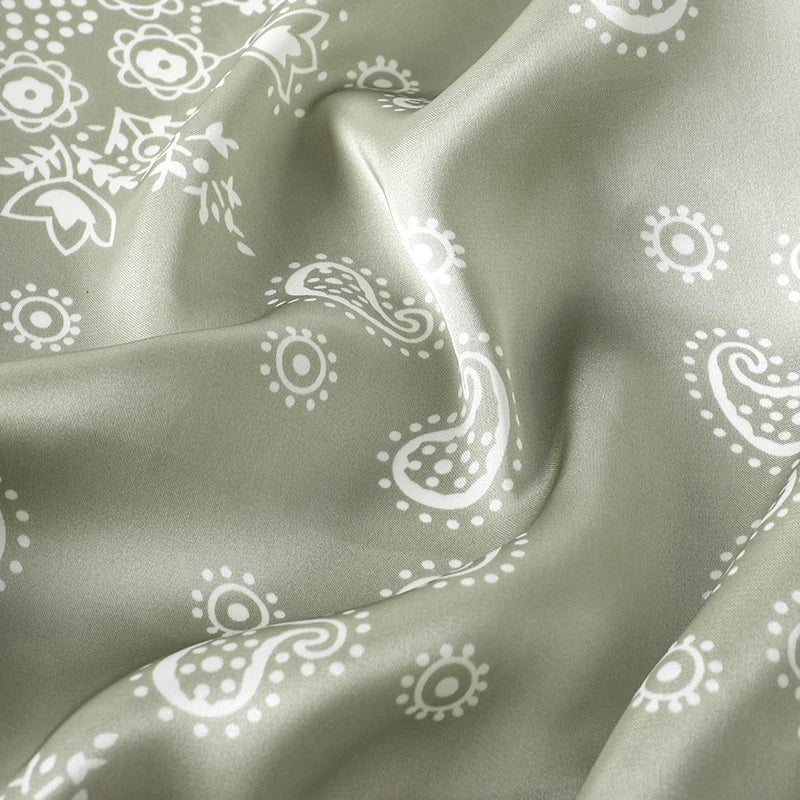 Floral Silk Hair Scarf – Elegant Spring Print Bandana for Hair, Neck & Head Styling