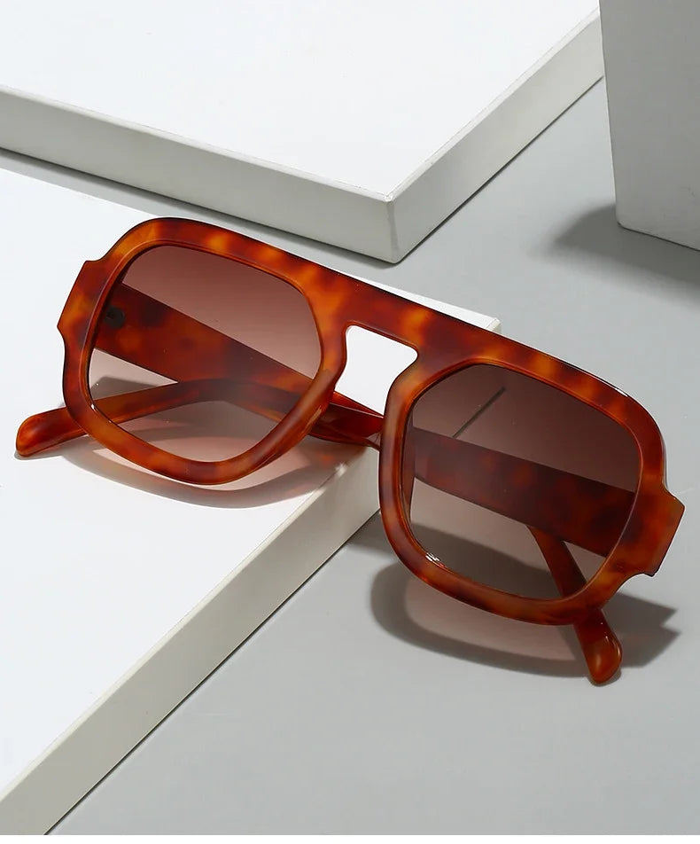 Retro Square Sunglasses – Gradient UV400 Unisex Punk Designer Shades