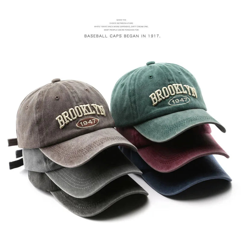 Brooklyn Alphabet Baseball Cap – Casual Cotton Snapback for Men & Women, Hip-Hop Summer Style